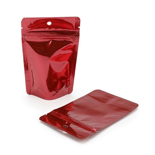 3 x 5 Stand Up Pouch - Metallic Red